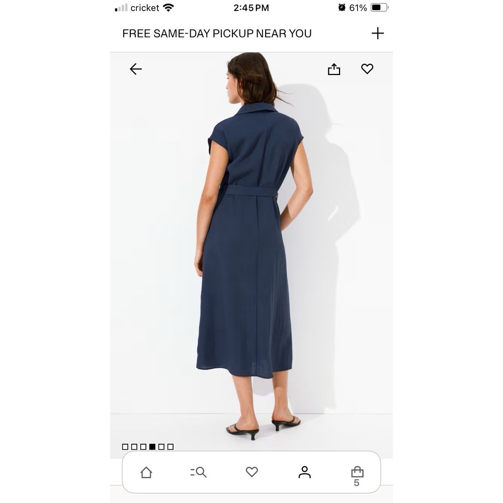 H&M Navy Blue Sleeveless‎ Maxi Dress Size small E081245 - Picture 3 of 12